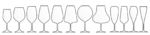 各种不同样式的Wine glass